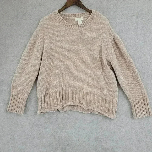 Cynthia Rowley Womens XL Chenille Sweater Brown Long Sleeve Crew Neck  30PT - Picture 1 of 7